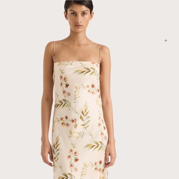 Faithfull the Brand Yolaine Midi Dress Jardin Floral Blush - Picture 1 of 5